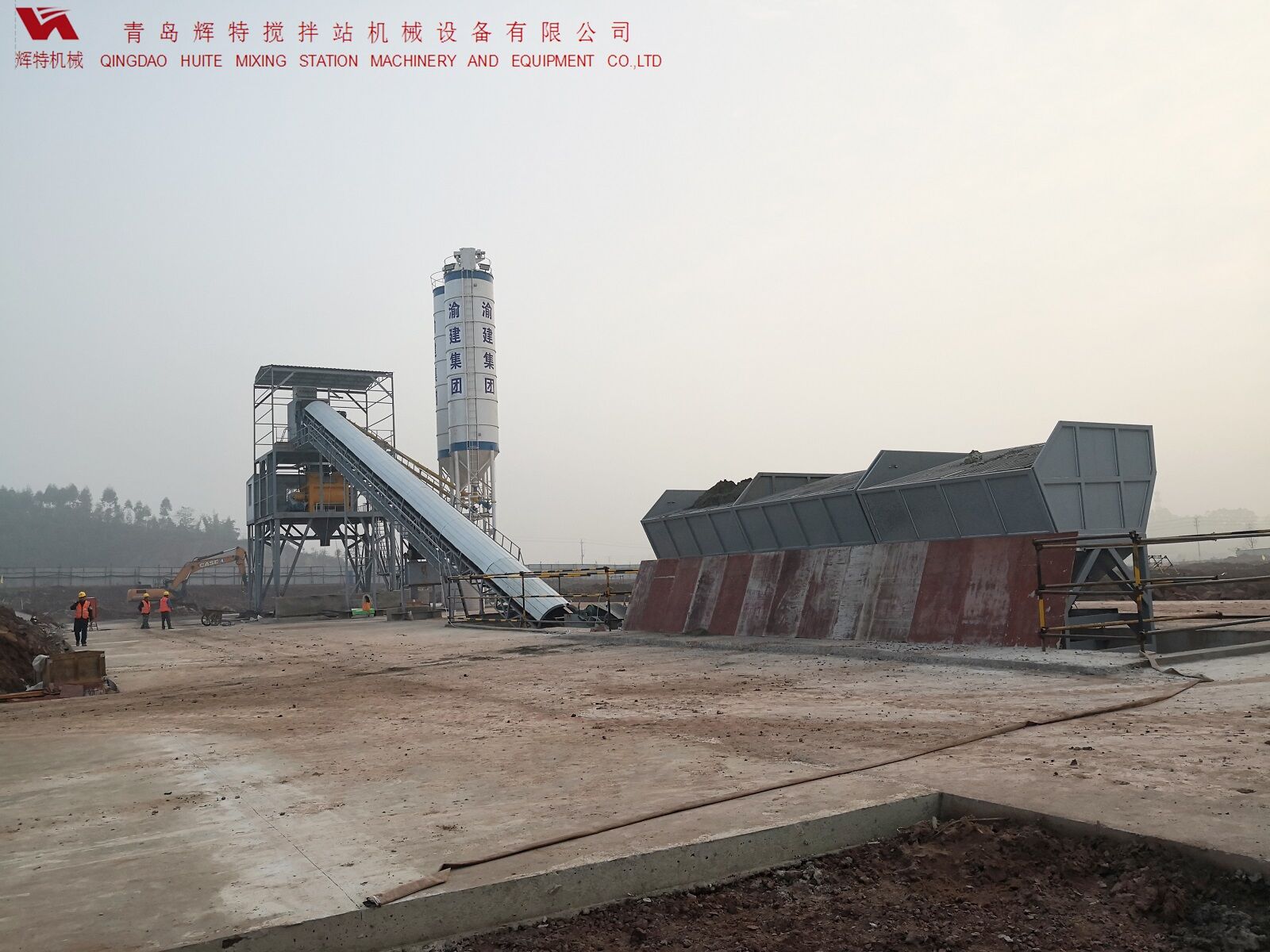 輝特混凝土攪拌站HZS120---保障工作人員安全，實(shí)現(xiàn)模塊化理念