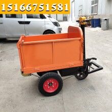 省時(shí)省人工！電動(dòng)手推式工程翻斗車 手推車工地水泥砂漿運(yùn)輸車